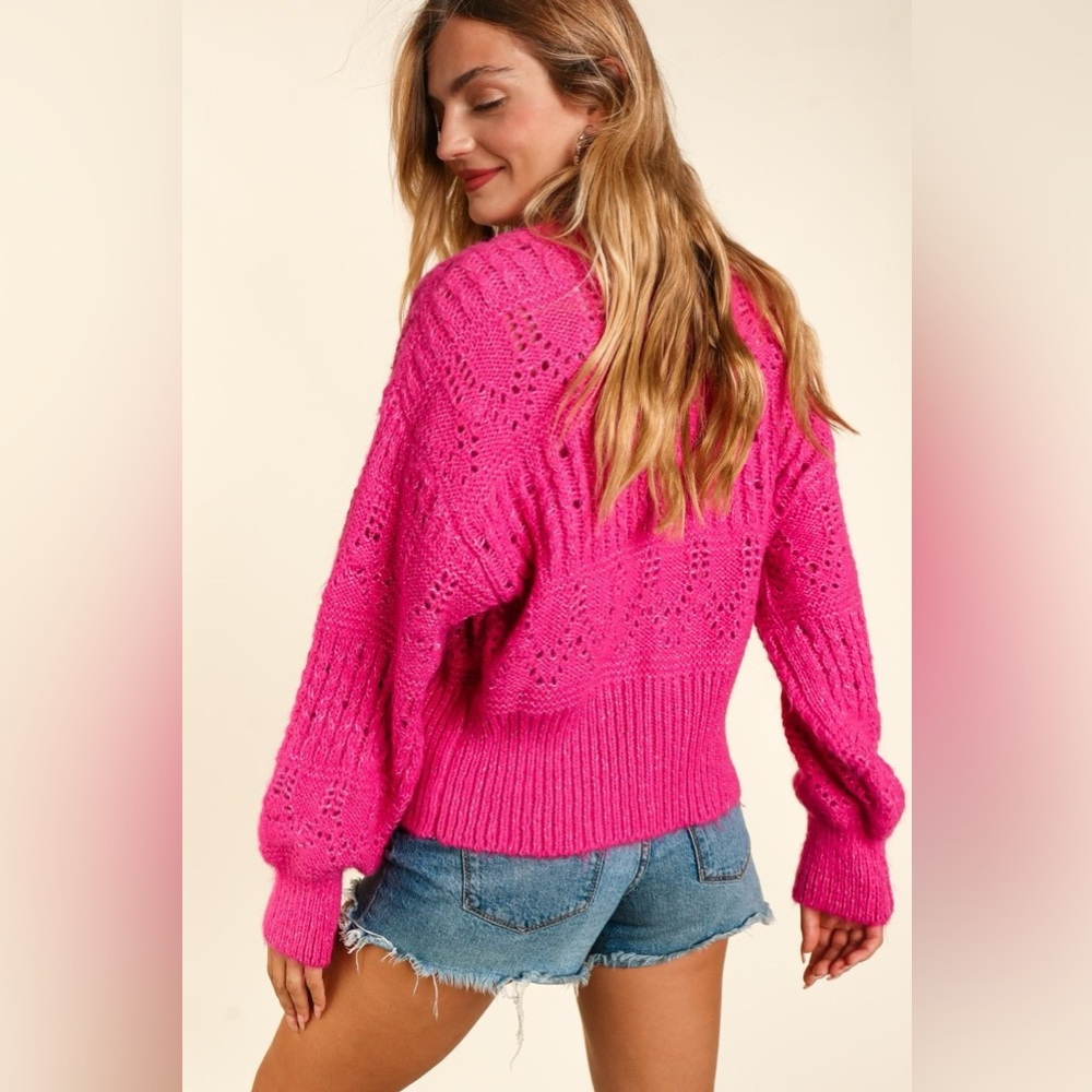 Haptics Full Size Button Down Crop Long Sleeve Ca… - image 3